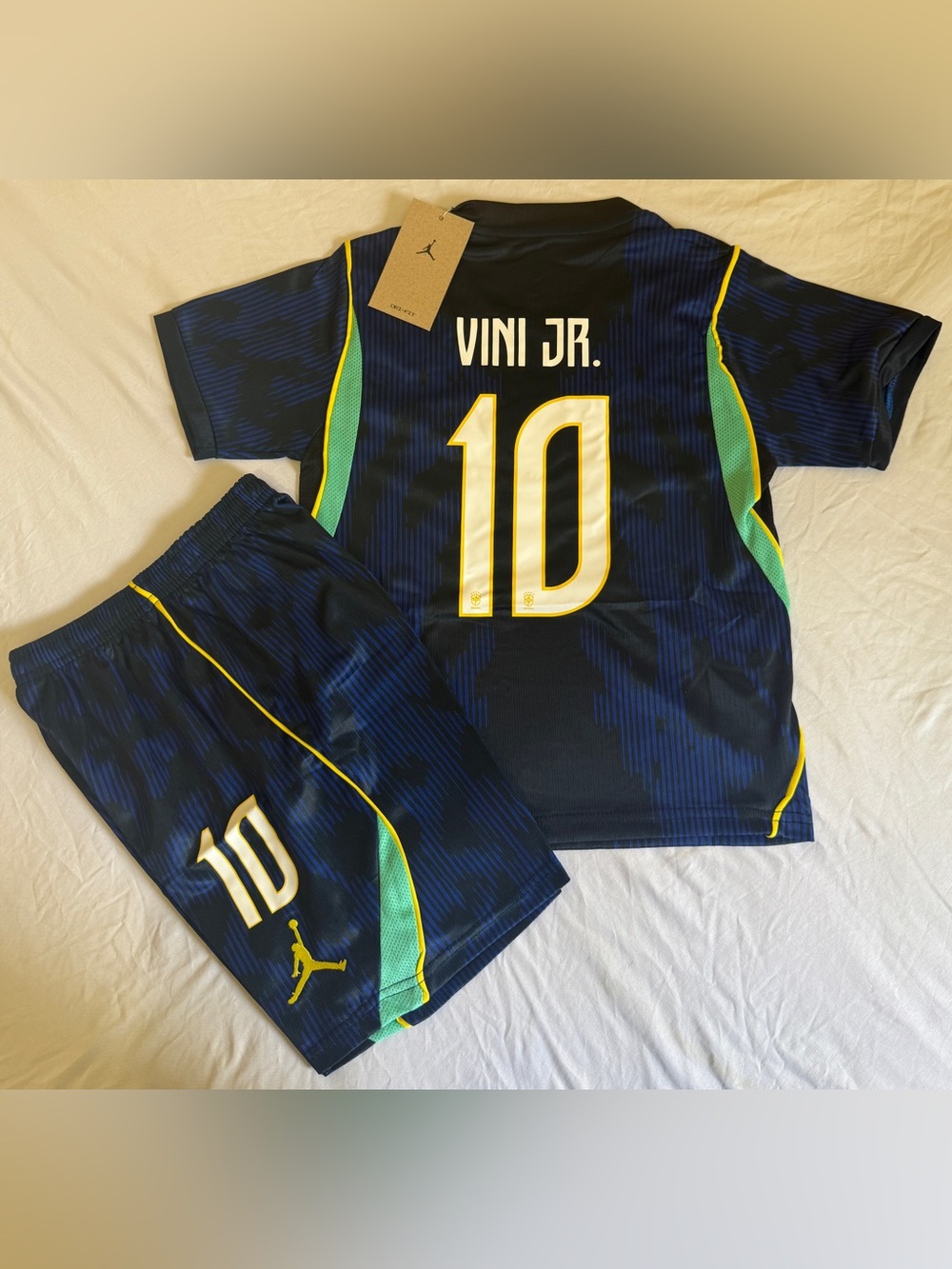 Brazil home Away #Vini Jr. 10 Kids soccer jersey Set # kids size # NWT